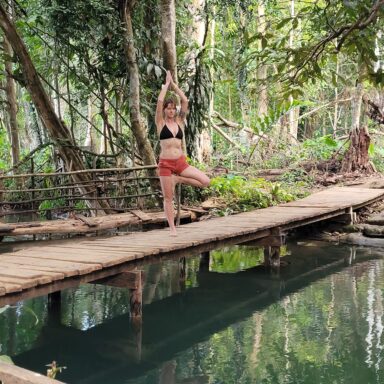 Tree pose in Laos